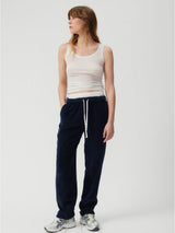 American Vintage Padow Cord Cotton Trousers in Navy