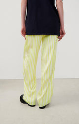 American Vintage Shaning Trousers in Rayures Jaunes Fluo