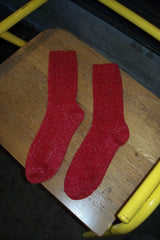 Le Bon Shoppe Winter Sparkle Socks Poinsettia