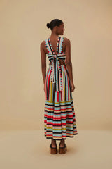 FARM Rio Stripe Sleeveless Maxi Dress