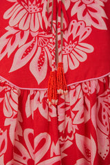 FARM Rio Flora Tapestry Red Mini Dess