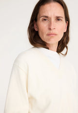 Rohe V-neck Pullover in Off White