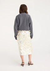 Rohe Embellished Handmade Skirt in Cream