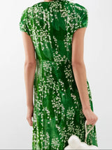 Bernadette Roxy Dress Lily Of The Valley Green Velvet Bernadette