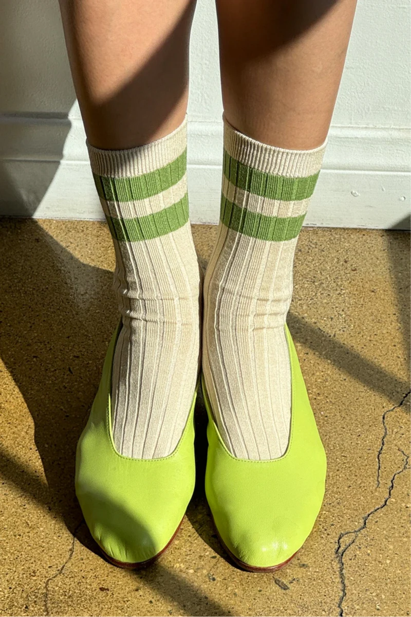 Le Bon Shoppe Her Varsity Socks Pear - Twenty Petworth