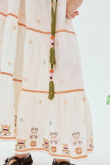 Alemais Lovella Tiered Midi Dress Ivory