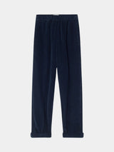 American Vintage Padow Cord Cotton Trousers in Navy