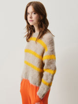 American Vintage Bymi Jumper in Bremeux Raye Marmalade