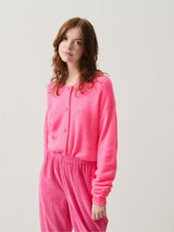 American Vintage Damsville Cardigan in Rose Fluo