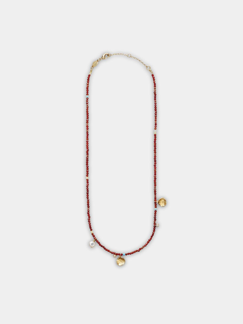 Anni Lu Maroon Harmony Necklace Gold - Twenty Petworth