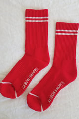 Le Bon Shoppe Boyfriend Socks Red