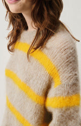 American Vintage Bymi Jumper in Bremeux Raye Marmalade