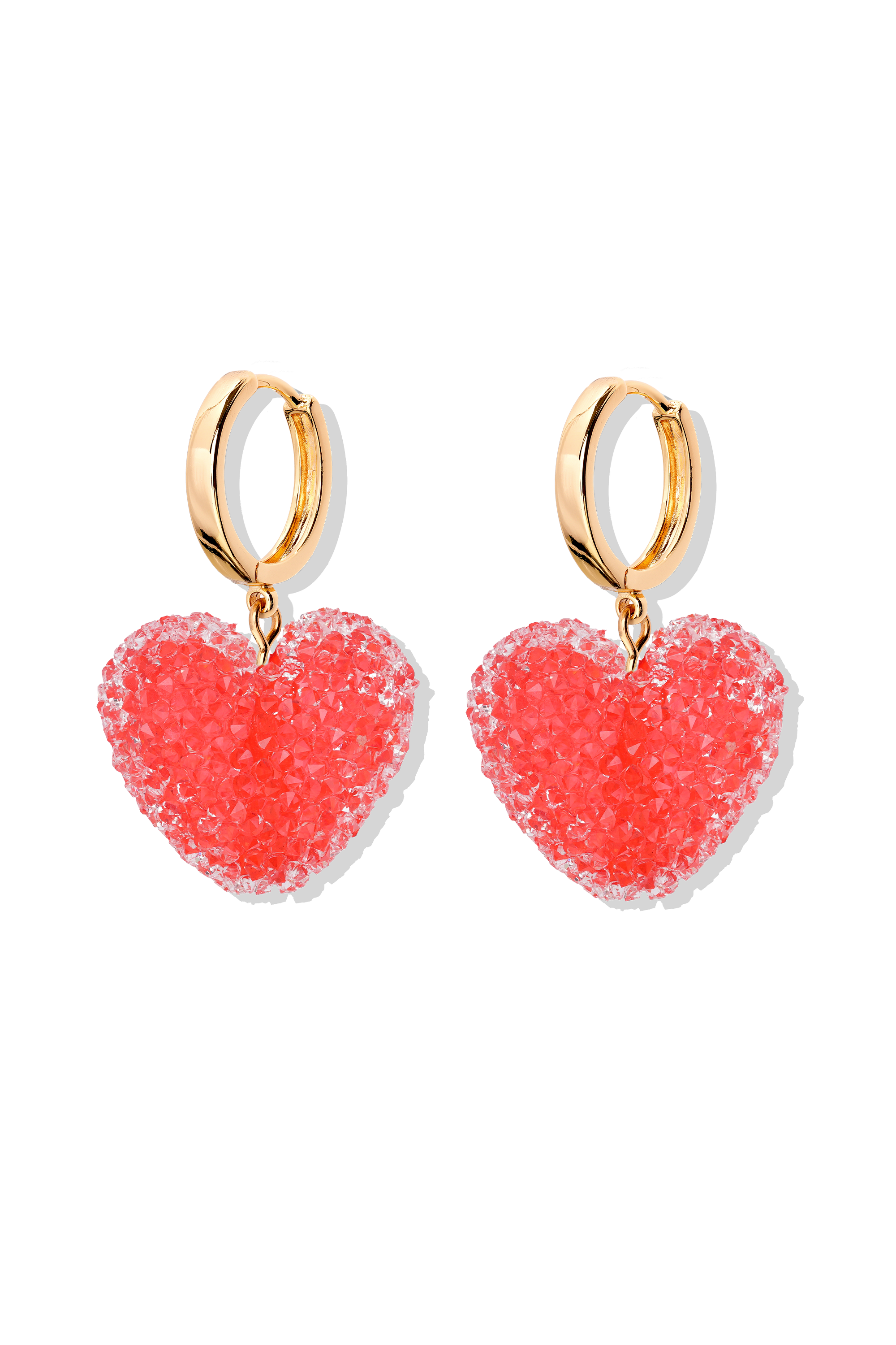 Crystal Haze Jelly Heart Earrings