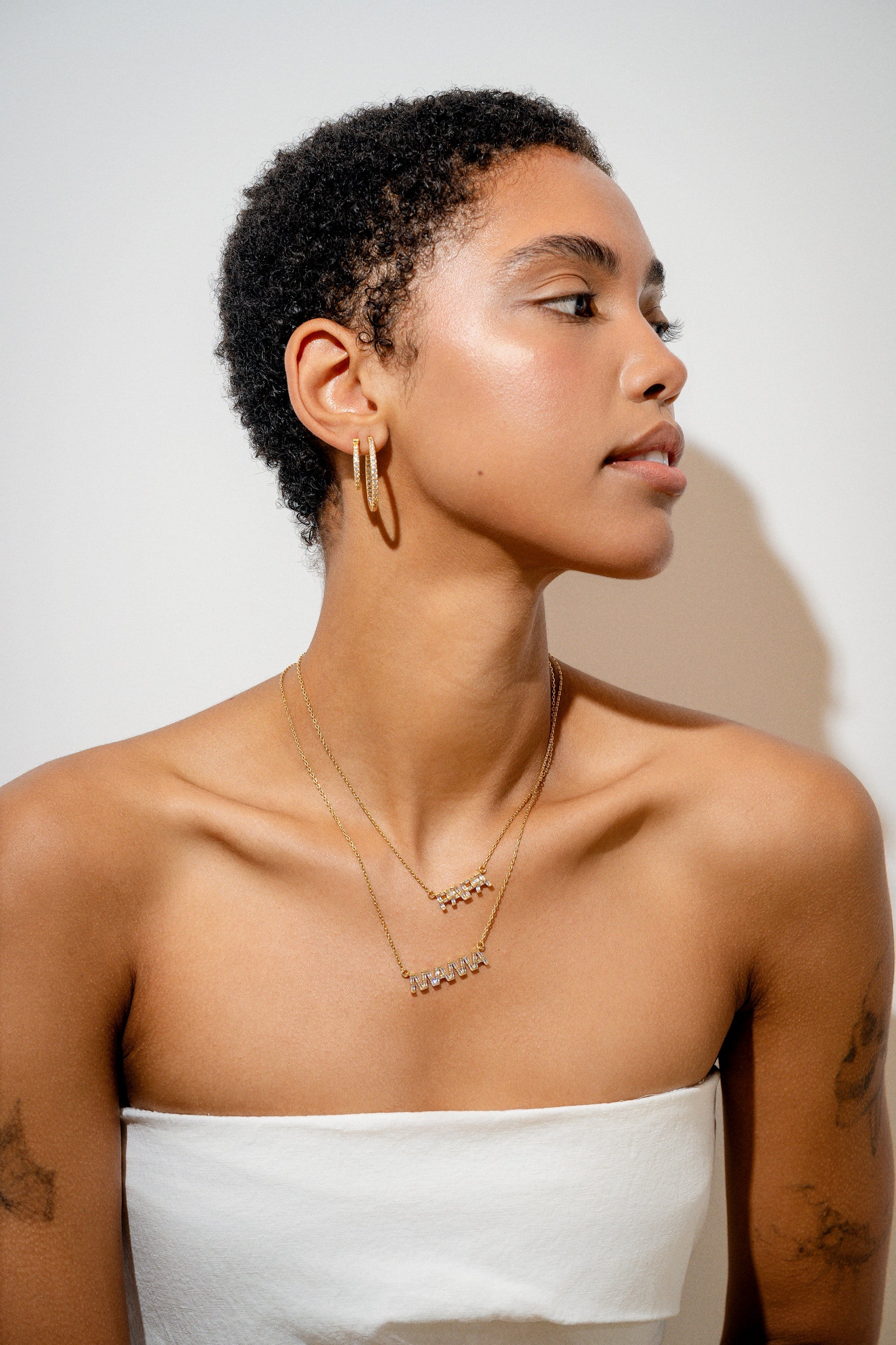 Crystal Haze MAMA Baguette Necklace - Twenty Petworth