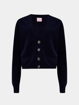 Crush Acai Fitted Cardigan in Navy