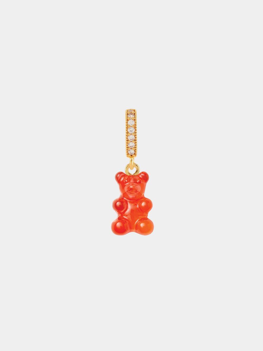 Crystal Haze Nostalgia Bear Pave Connector Jelly Red