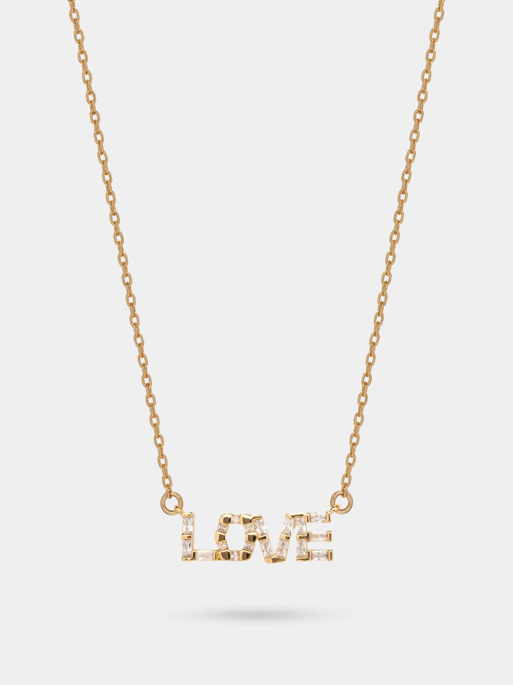 Crystal Haze LOVE Baguette Necklace