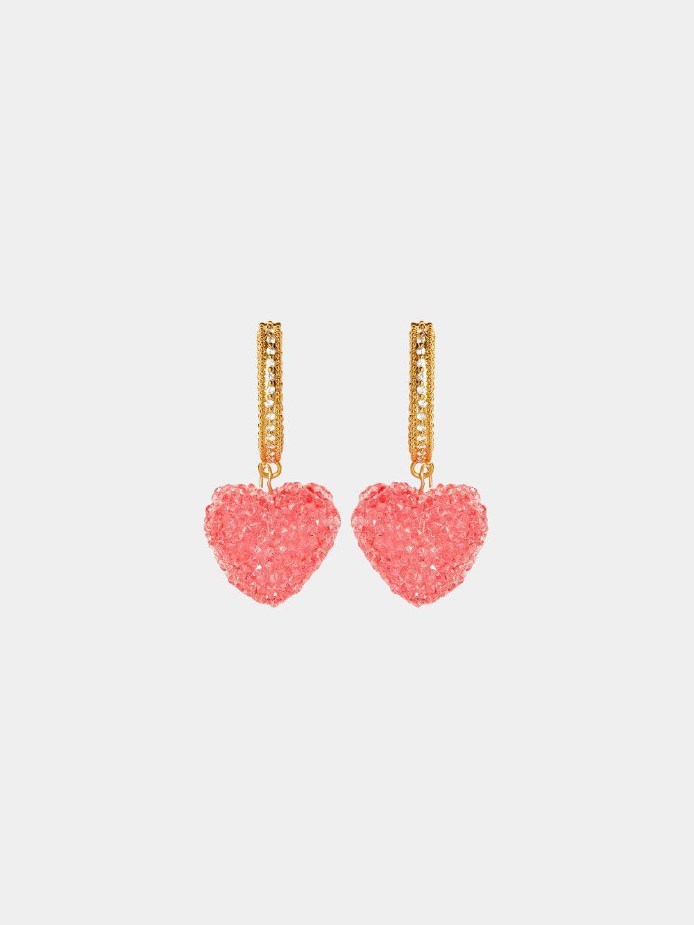 Crystal Haze Jelly Heart Earrings