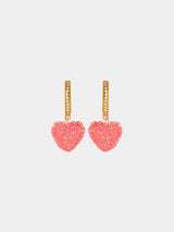 Crystal Haze Jelly Heart Earrings