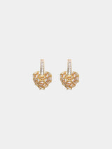 Crystal Haze Puzzle Heart Earrings Crystal Haze