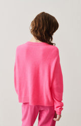 American Vintage Damsville Cardigan in Rose Fluo