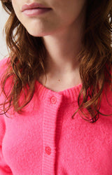 American Vintage Damsville Cardigan in Rose Fluo