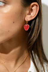 Crystal Haze Jelly Heart Earrings