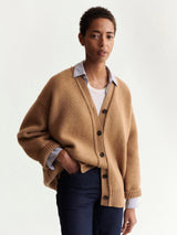 &Daughter Caragh Chunky Slouch Geelong Cardigan in Camel