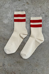 Le Bon Shoppe Her Varsity Socks Red - Twenty Petworth