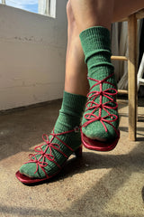 Le Bon Shoppe Winter Sparkle Socks Evergreen