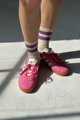 Le Bon Shoppe Her Varsity Socks Ube