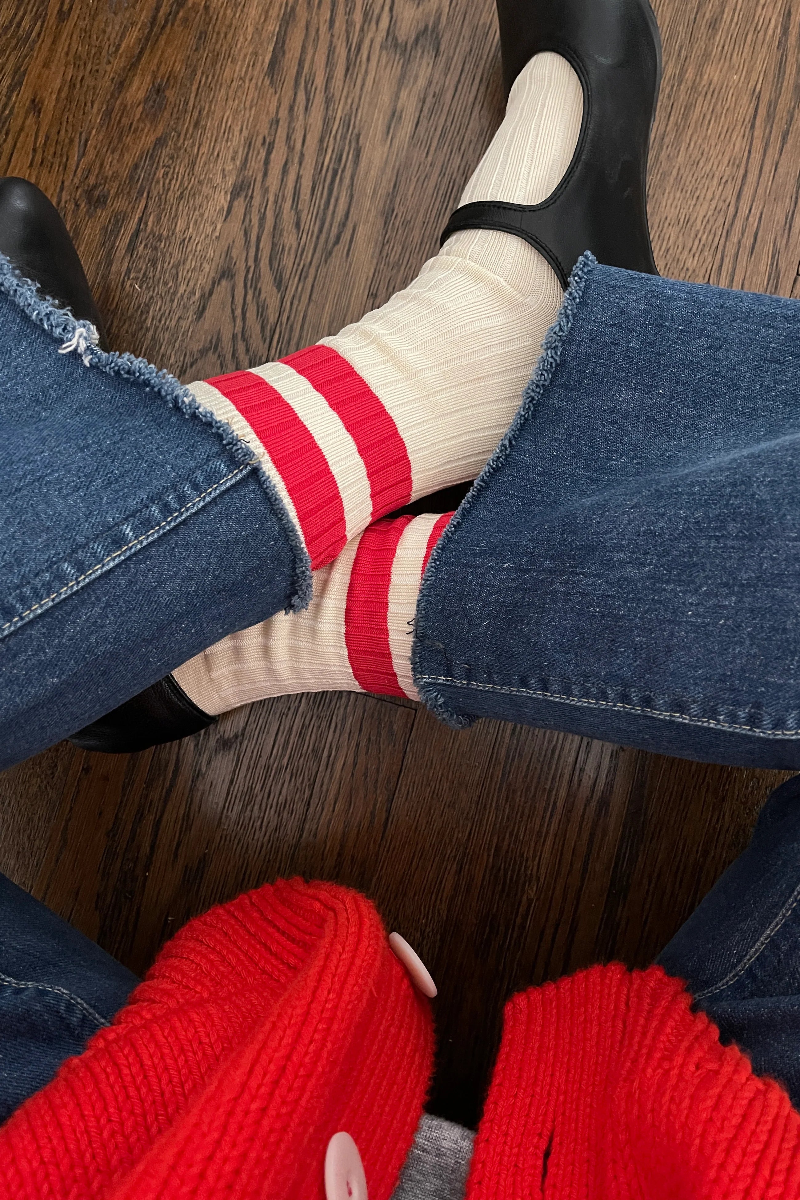 Le Bon Shoppe Her Varsity Socks Red - Twenty Petworth