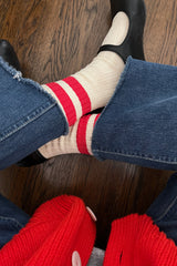 Le Bon Shoppe Her Varsity Socks Red