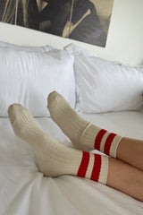 Le Bon Shoppe Her Varsity Socks Red