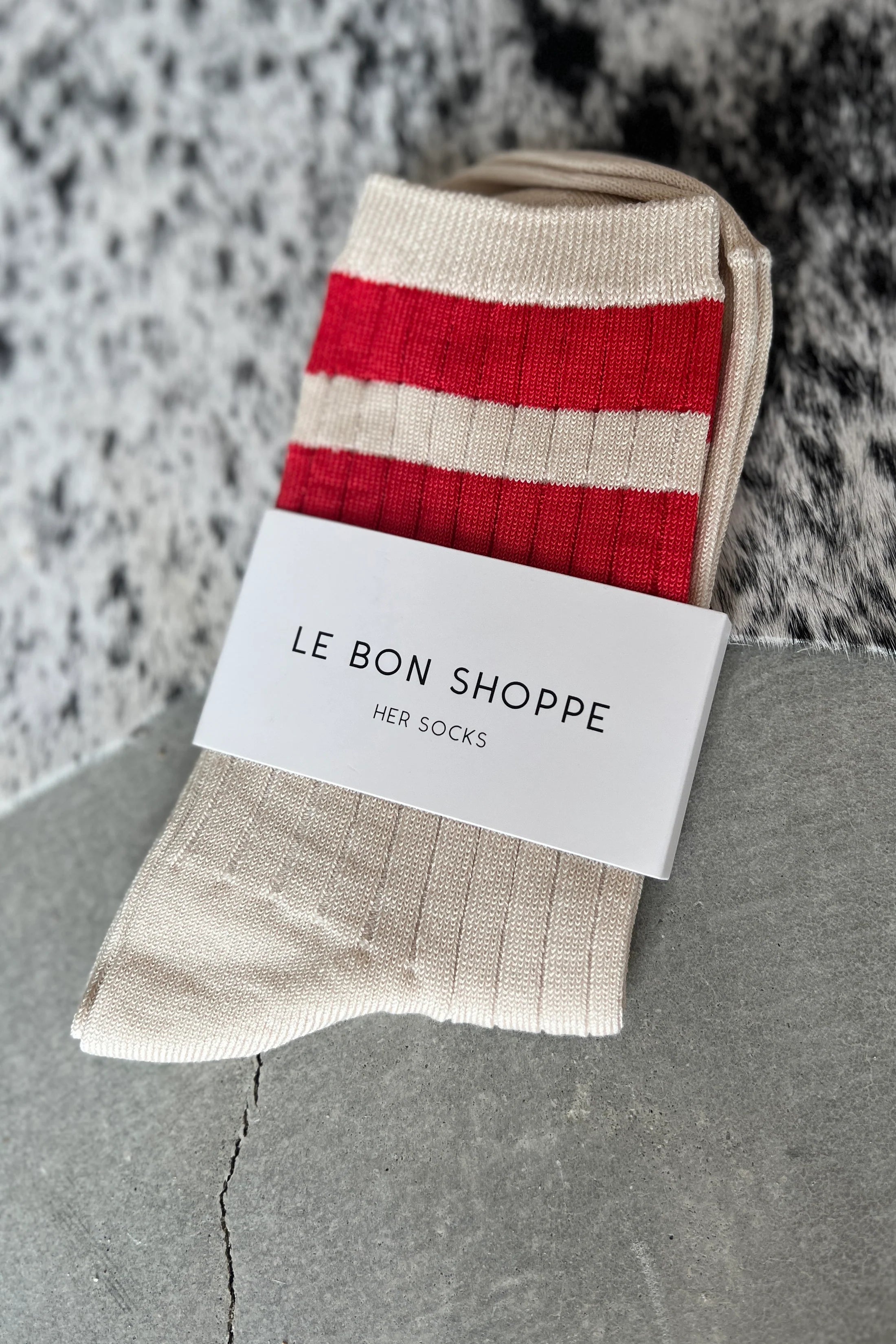 Le Bon Shoppe Her Varsity Socks Red - Twenty Petworth