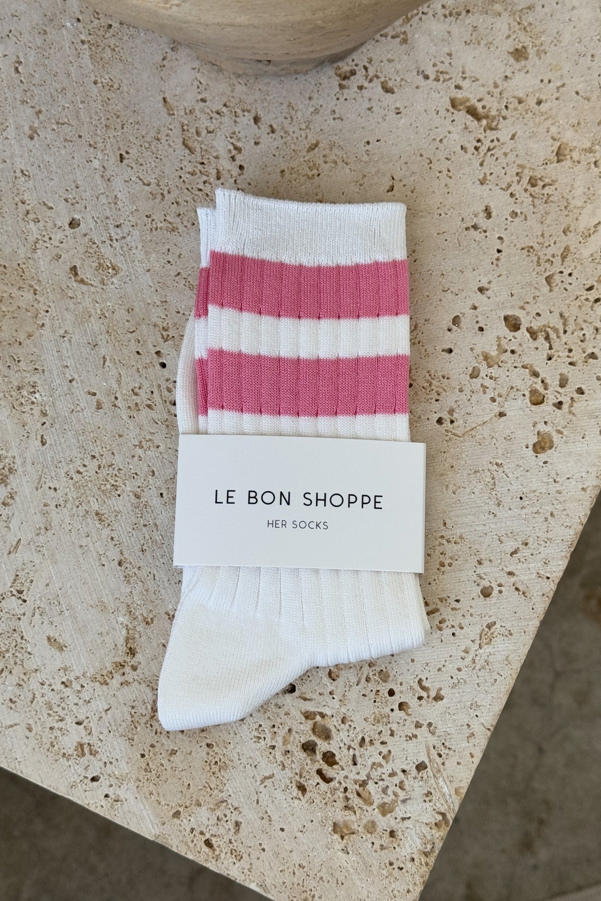 Le Bon Shoppe Her Varsity Socks Pink Stripe - Twenty Petworth