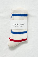 Le Bon Shoppe Striped Boyfriend Socks Red & Blue - Twenty Petworth