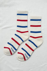 Le Bon Shoppe Striped Boyfriend Socks Red & Blue - Twenty Petworth