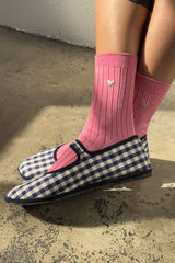 Le Bon Shoppe Embroidered Her Socks Pink Water Heart - Twenty Petworth