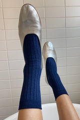 Le Bon Shoppe Her Socks in Sapphire Glitter