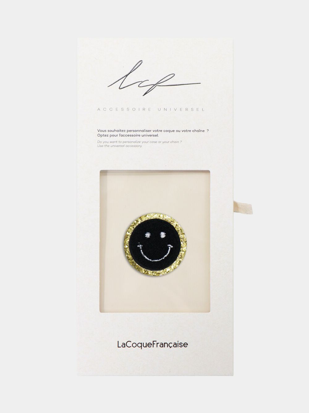 La Coque Francaise Black Smiley Patch