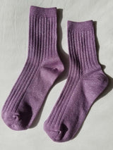 Le Bon Shoppe Her Socks in Lilac Glitter