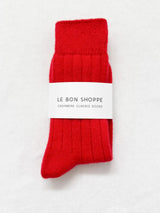 Le Bon Shoppe Classic Cashmere Socks Red