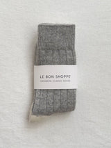 Le Bon Shoppe Classic Cashmere Socks Grey