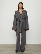 Lisa Yang Fiora Cardigan Coat in Mole Wood