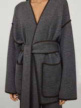 Lisa Yang Fiora Cardigan Coat in Mole Wood