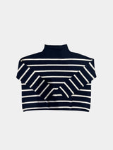 Lisa Yang Sandy Stripes Sweater Navy/Cream