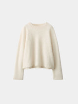 Lisa Yang Natalia Sweater in Cream Brushed