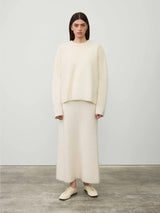 Lisa Yang Natalia Sweater in Cream Brushed