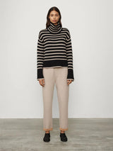 Lisa Yang Fleur Stripes Sweater Black/Sand